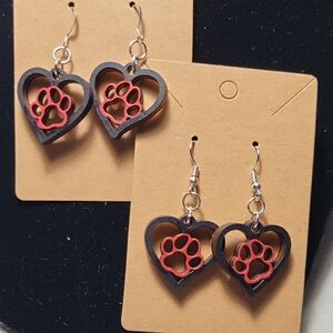 Georgia Paw Print Earrings